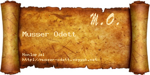 Musser Odett névjegykártya